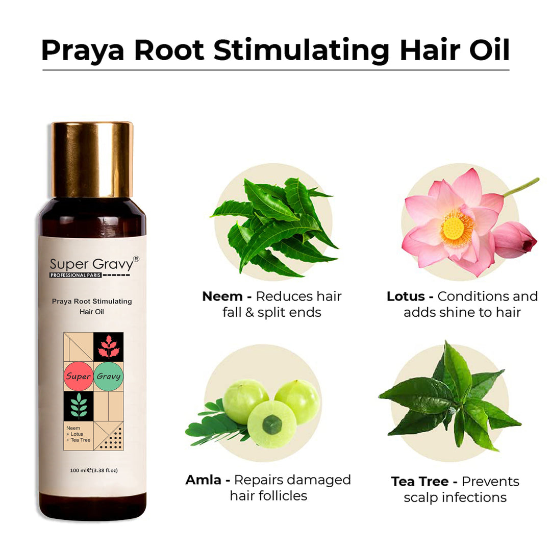 Praya Root Stimulating Hair Oil For Normal - Oily Hair